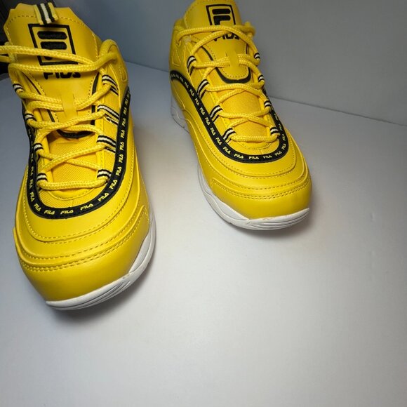 FILA Men's Sneaker- Ray Repeat,Yellow/White - Picture 9 of 12